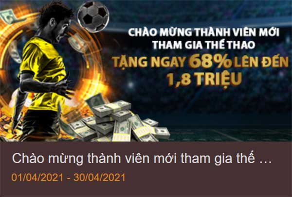 Khuyến Mãi Chào Mừng Thành Viên Mới Tại Cá Cược Thể Thao